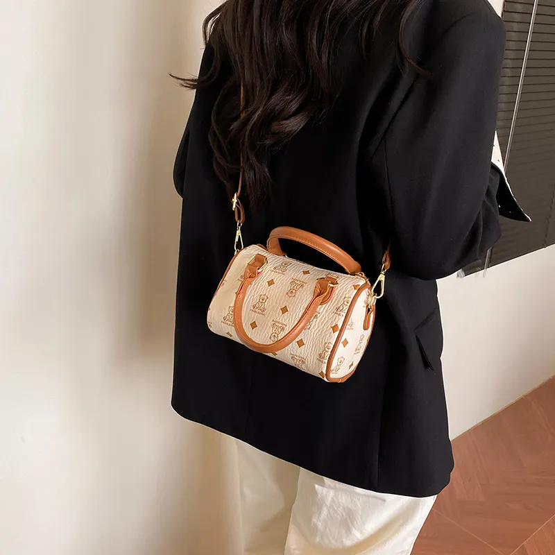 BAODIDAISHU PU Shoulder Bag, Crossbody Bag, Handbag Regular Women's Ivory/Pink/Brown/Pink-3