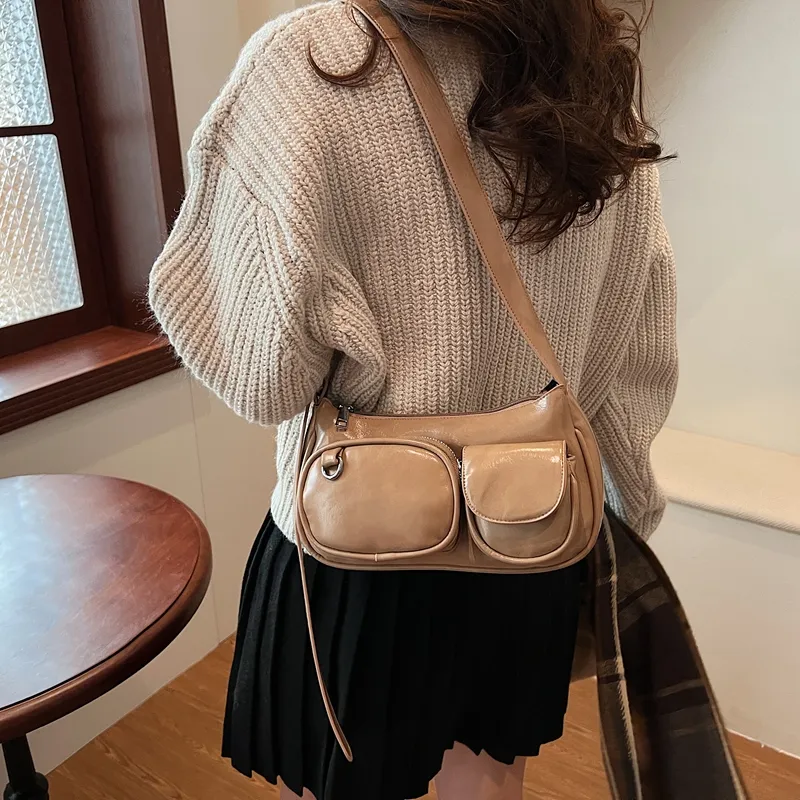 BAODIDAISHU PU Commute Shoulder Bag Crossbody Bag Medium Size Women's Multicolor-24