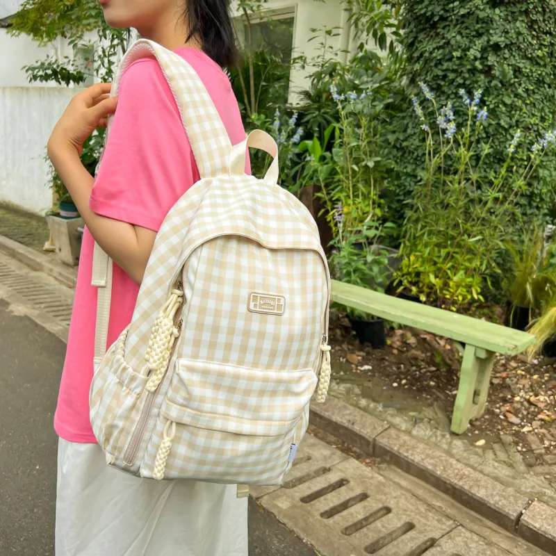 BAODIDAISHU Nylon Fabric Backpack Laptop Bag Backpack Regular Women's Black/Yellow/Green/Blue/Pink-3