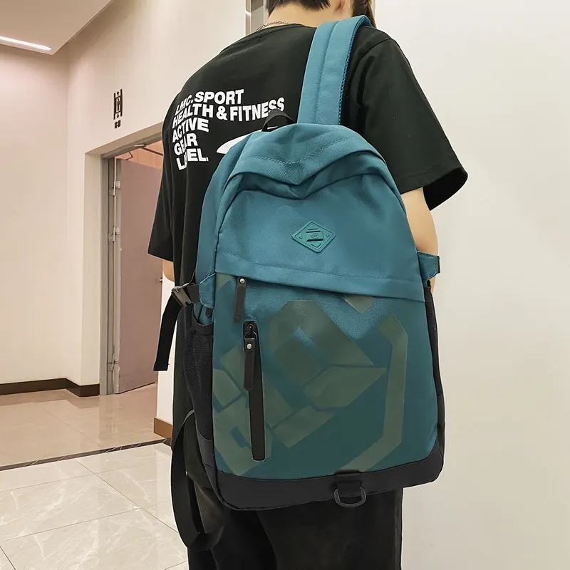 BAODIDAISHU Nylon Backpack Large Size Men's Gray/Black/Green-9