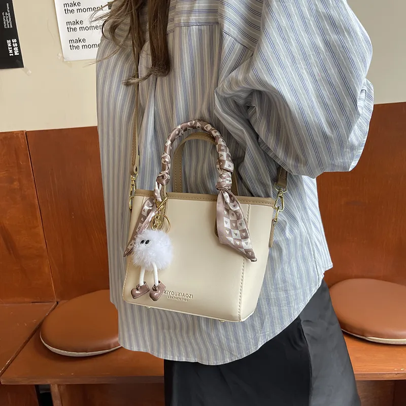 BAODIDAISHU PU Shoulder Bag Crossbody Bag Handbags Medium Size Women's Ecru & Khaki/Ecru/Black/Khaki-4