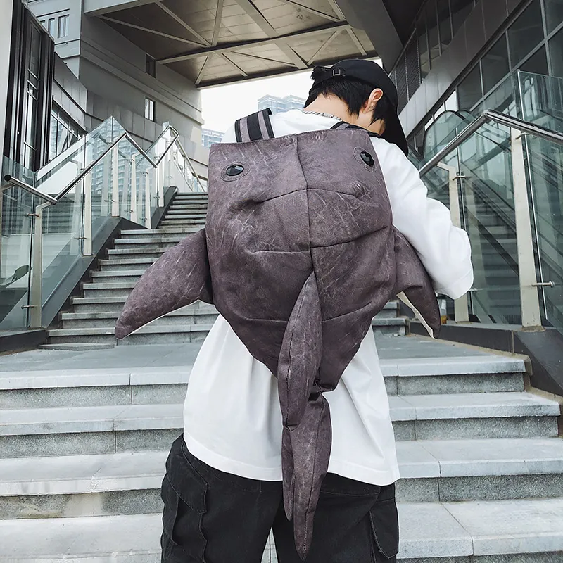 BAODIDAISHU Nylon Backpack Medium Size Unisex Gray/Pink/Blue/Dark Blue-1