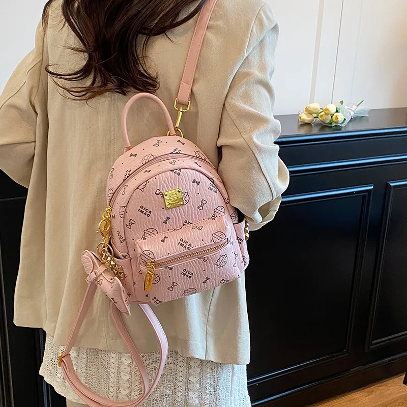 BAODIDAISHU PU Mini Backpack Women's Ecru/Brown/Pink/Beige/Yellow-16