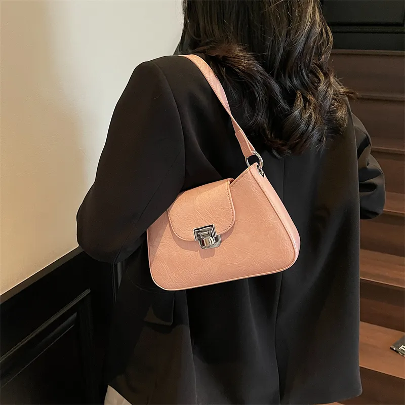 BAODIDAISHU PU Underarm Shoulder Bag Regular Women's White/Black/Yellow/Pink-21