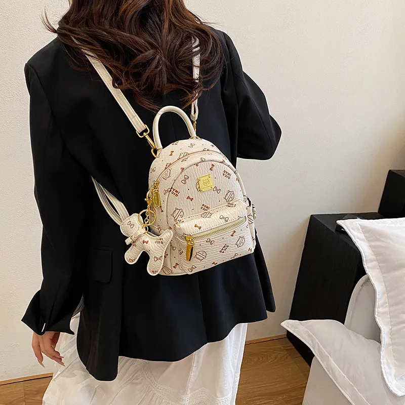 BAODIDAISHU PU Mini Backpack Women's Ecru/Brown/Pink/Beige/Yellow-5