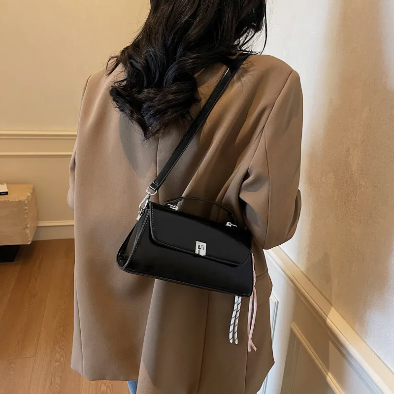 BAODIDAISHU Pu Compact Handbag, Shoulder Bag, Crossbody Bag Women's Ecru/Brown/Coffee/Black-9