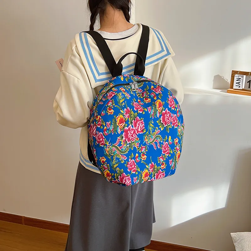 BAODIDAISHU Nylon Fabric Laptop Backpack Unisex Multicolor-12