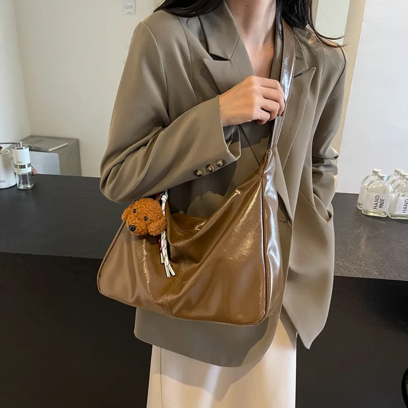 BAODIDAISHU PU Tote Medium Size Women's Mud/Caramel Brown/Black/Coffee-1