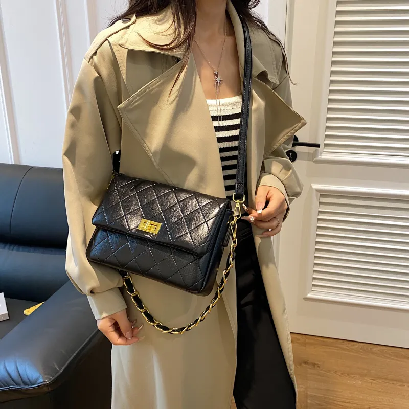 BAODIDAISHU PU Underarm Portable Crossbody Bag, Shoulder Bag Medium Size Women's Ecru/Black/Dark Brown-11
