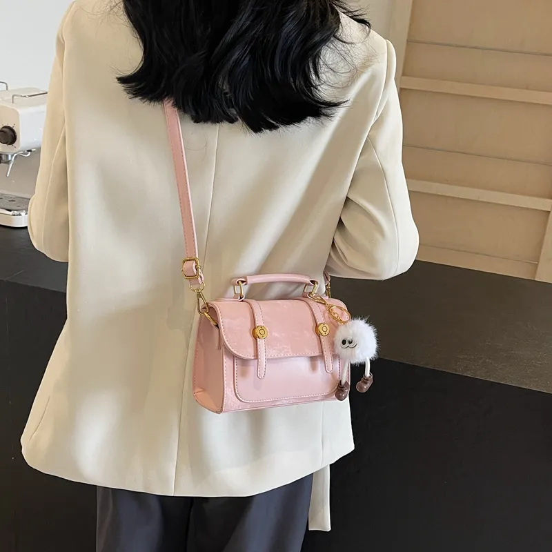 BAODIDAISHU PU Crossbody Bag Regular Women's Black Pink Khaki Ecru-11
