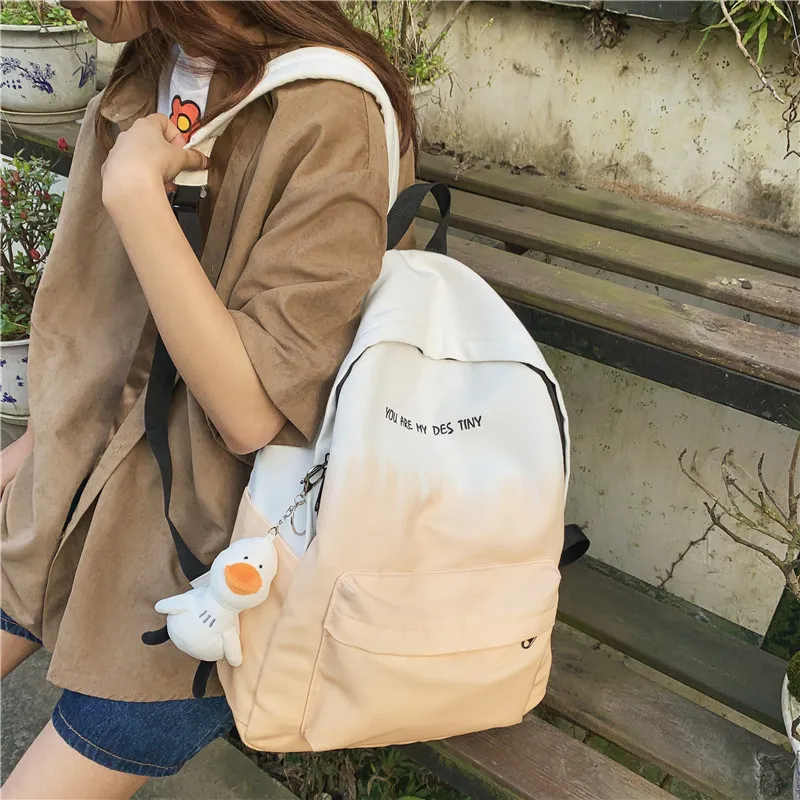 BAODIDAISHU Canvas Backpack Regular Unisex Gray/Khaki/Green/Blue-8