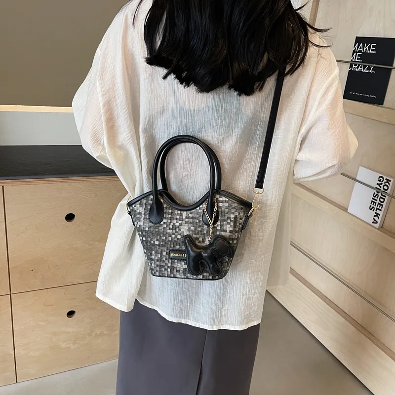 BAODIDAISHU PU Shoulder Bag Crossbody Bag Handbag Regular Women's White & Blue/Black/Blue-7