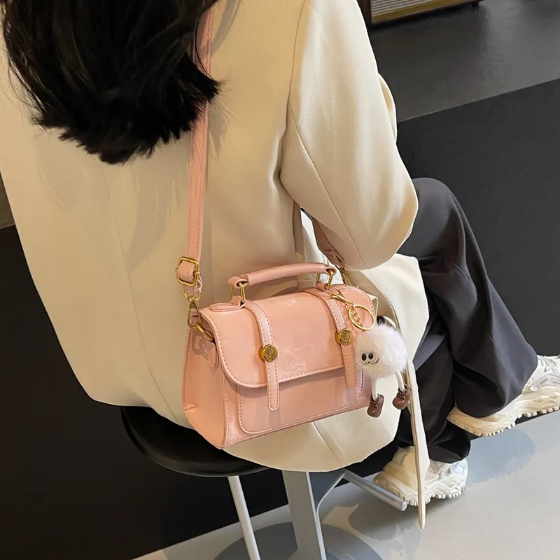 BAODIDAISHU PU Crossbody Bag Regular Women's Black Pink Khaki Ecru-10