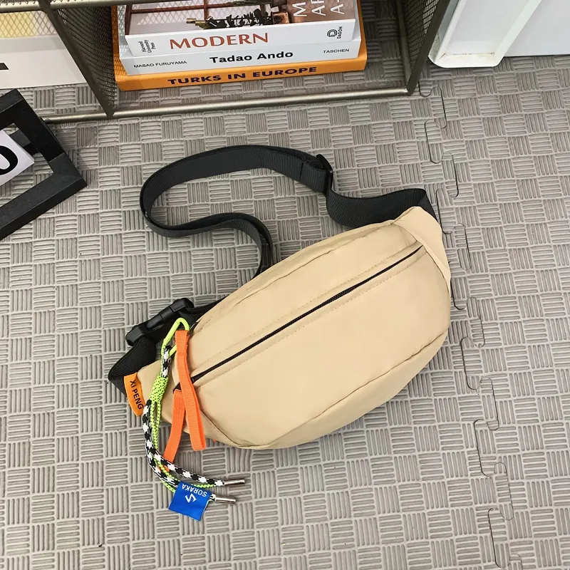BAODIDAISHU Nylon One Shoulder Sling Bag Cell Phone Pouch Unisex Multicolor-16