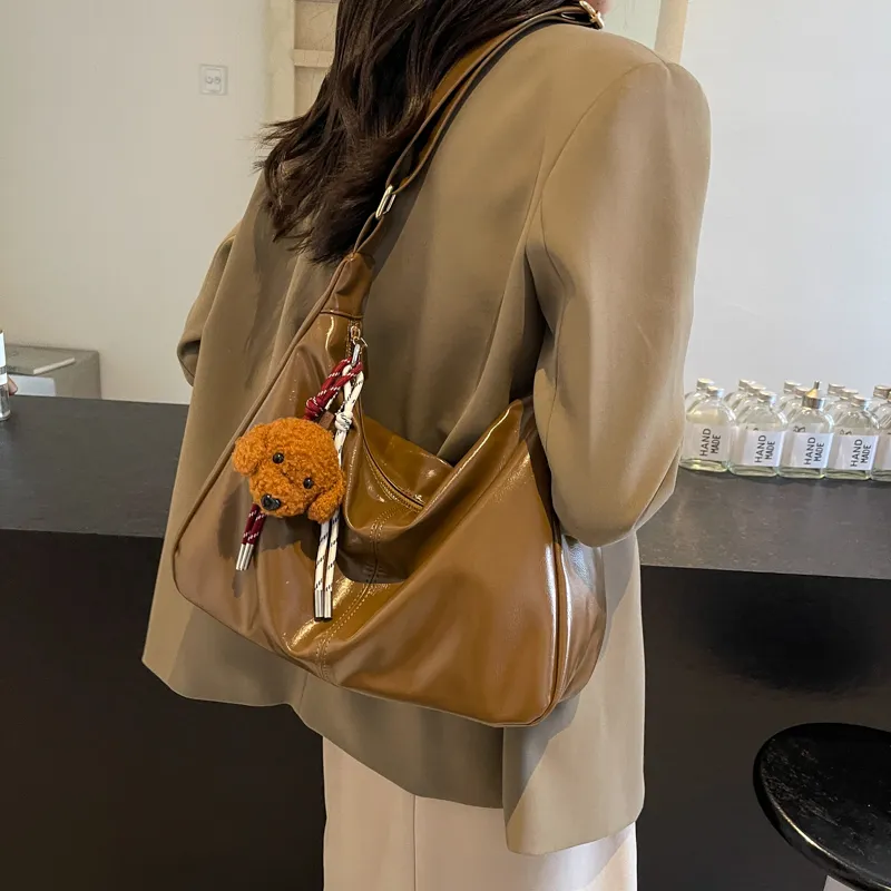 BAODIDAISHU PU Tote Medium Size Women's Mud/Caramel Brown/Black/Coffee-4