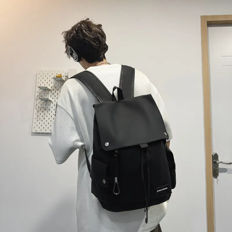 BAODIDAISHU Oxford Backpack Unisex Gray, Black, Red, Green-5