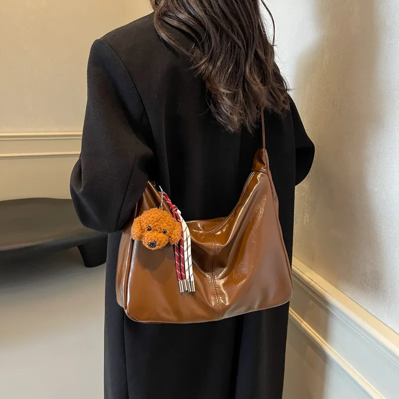 BAODIDAISHU PU Tote Medium Size Women's Mud/Caramel Brown/Black/Coffee-9