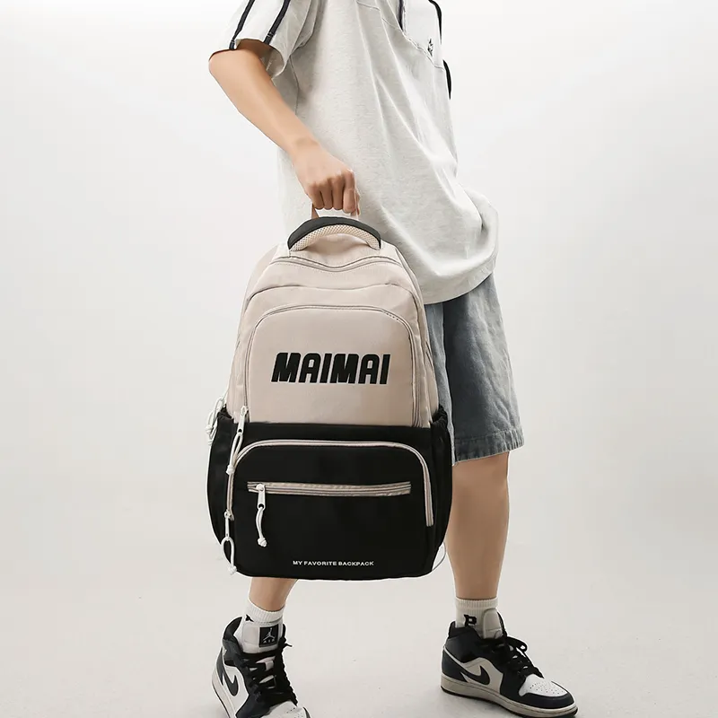 BAODIDAISHU Nylon Backpack Laptop Bag Backpack Regular Unisex Multicolor-5