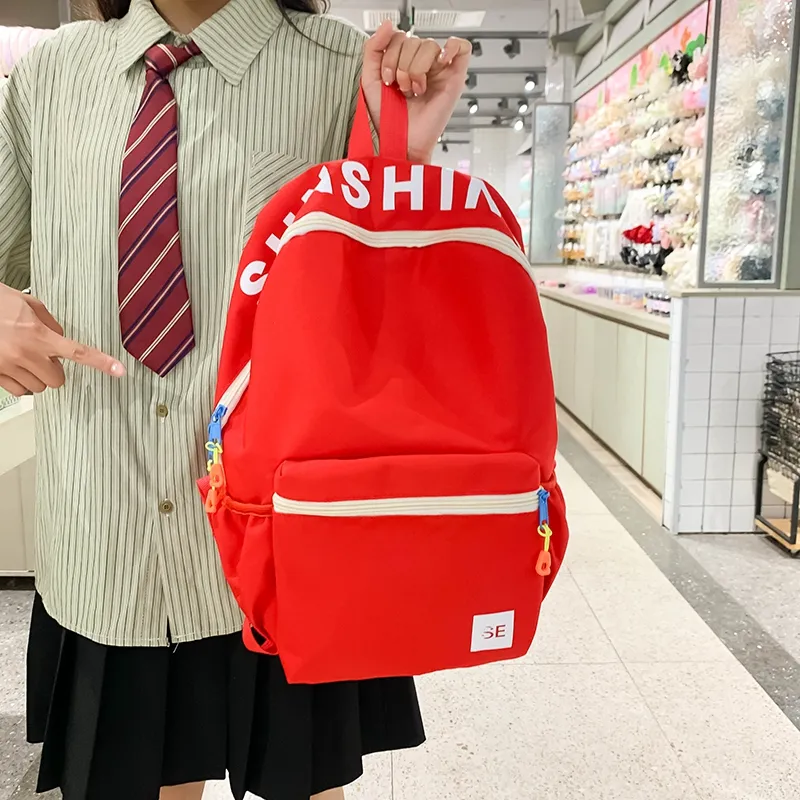 BAODIDAISHU Nylon Backpack Regular Women's Blue/Pink/Yellow/Red-18