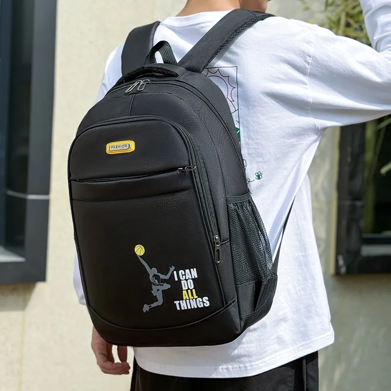 BAODIDAISHU Oxford Backpack Regular Men's Black Yellow Green Blue-6