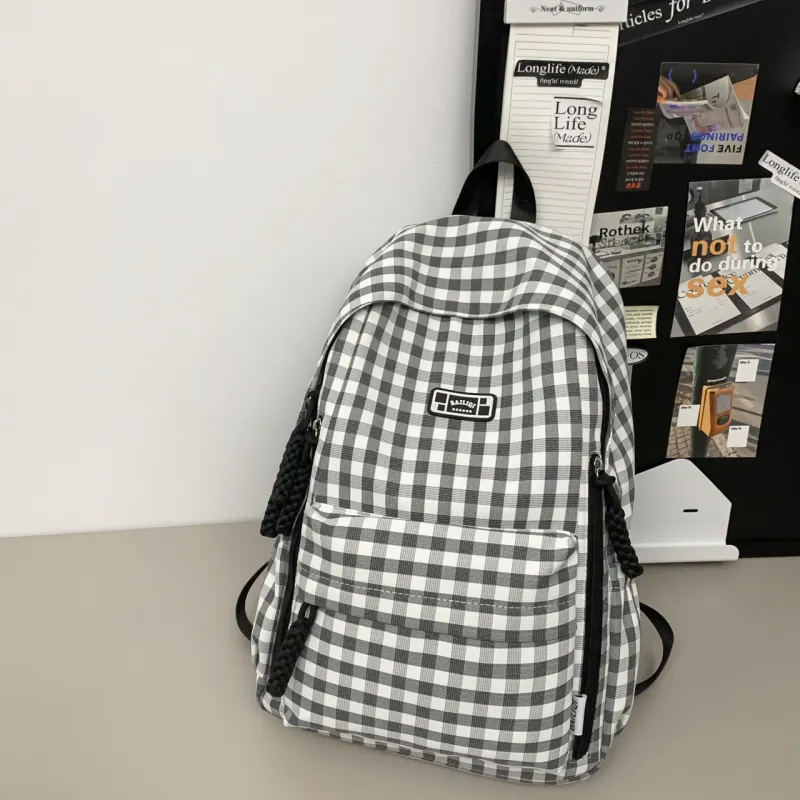 BAODIDAISHU Nylon Fabric Backpack Laptop Bag Backpack Regular Women's Black/Yellow/Green/Blue/Pink-1