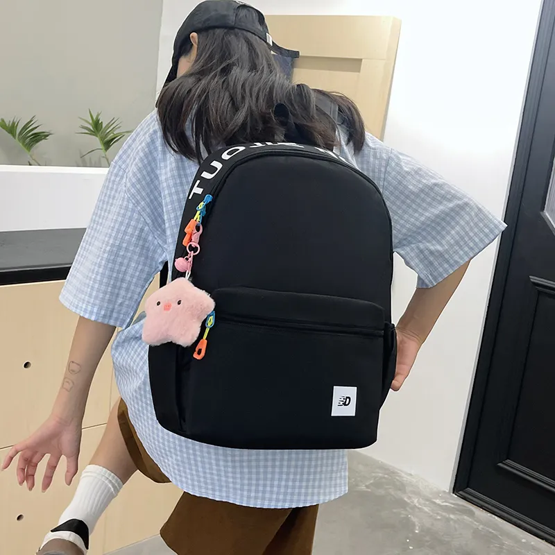 BAODIDAISHU Nylon Backpack Regular Unisex White/Pink/Yellow/Green/Blue-23