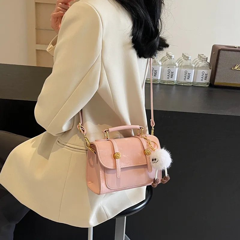 BAODIDAISHU PU Crossbody Bag Regular Women's Black Pink Khaki Ecru-13