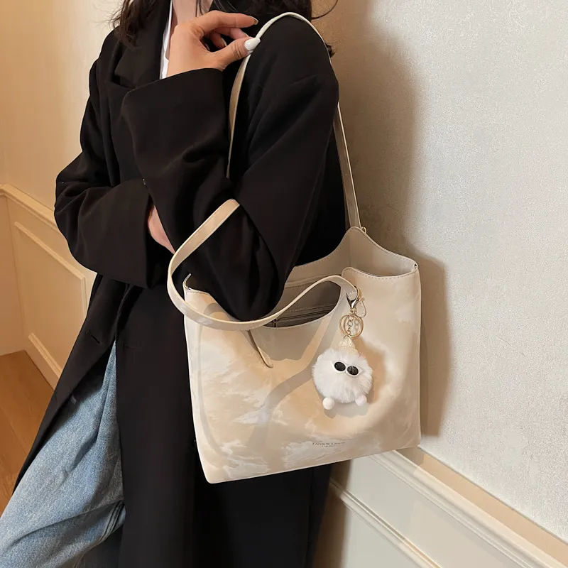 BAODIDAISHU PU Tote Bag, Shopping Bag, Shoulder Bag Regular Women's Black/Beige/Brown/Pink-11