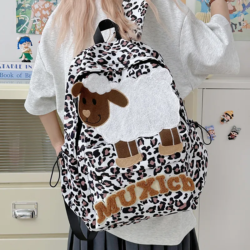 BAODIDAISHU Nylon Backpack Unisex Brown-2