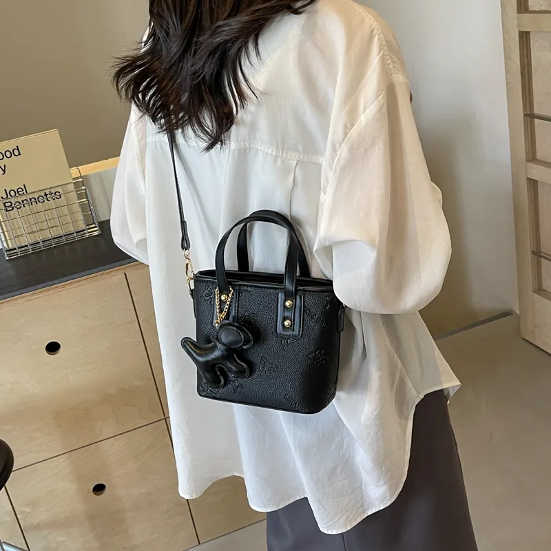 HCXK PU Crossbody Bag Regular Women's Ecru/Black/Blue/Pink-8