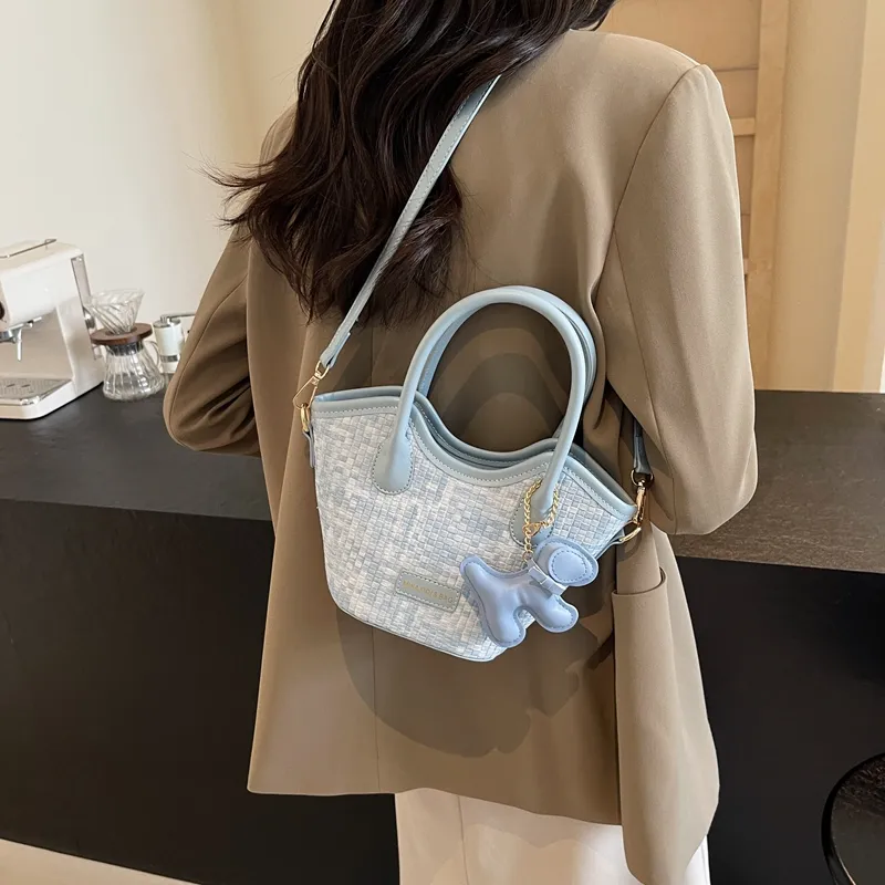 BAODIDAISHU PU Shoulder Bag Crossbody Bag Handbag Regular Women's White & Blue/Black/Blue-11