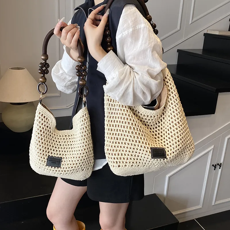 BAODIDAISHU PU Fashion Niche Shoulder Bag Underarm Tote Women's Brown/Black-10