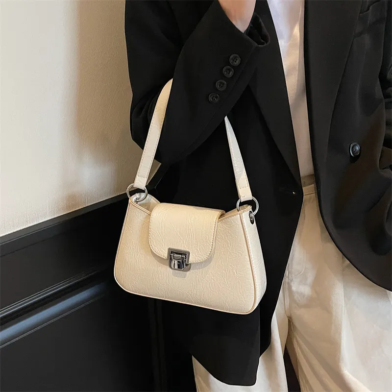 BAODIDAISHU PU Underarm Shoulder Bag Regular Women's White/Black/Yellow/Pink-4