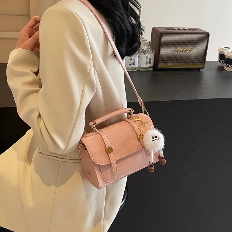 BAODIDAISHU PU Crossbody Bag Regular Women's Black Pink Khaki Ecru-9