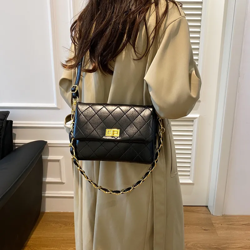 BAODIDAISHU PU Underarm Portable Crossbody Bag, Shoulder Bag Medium Size Women's Ecru/Black/Dark Brown-12