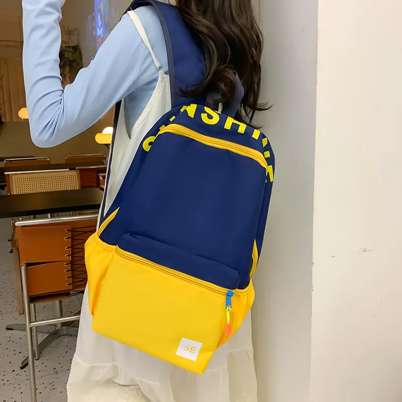 BAODIDAISHU Nylon Backpack Regular Women's Blue/Pink/Yellow/Red-12