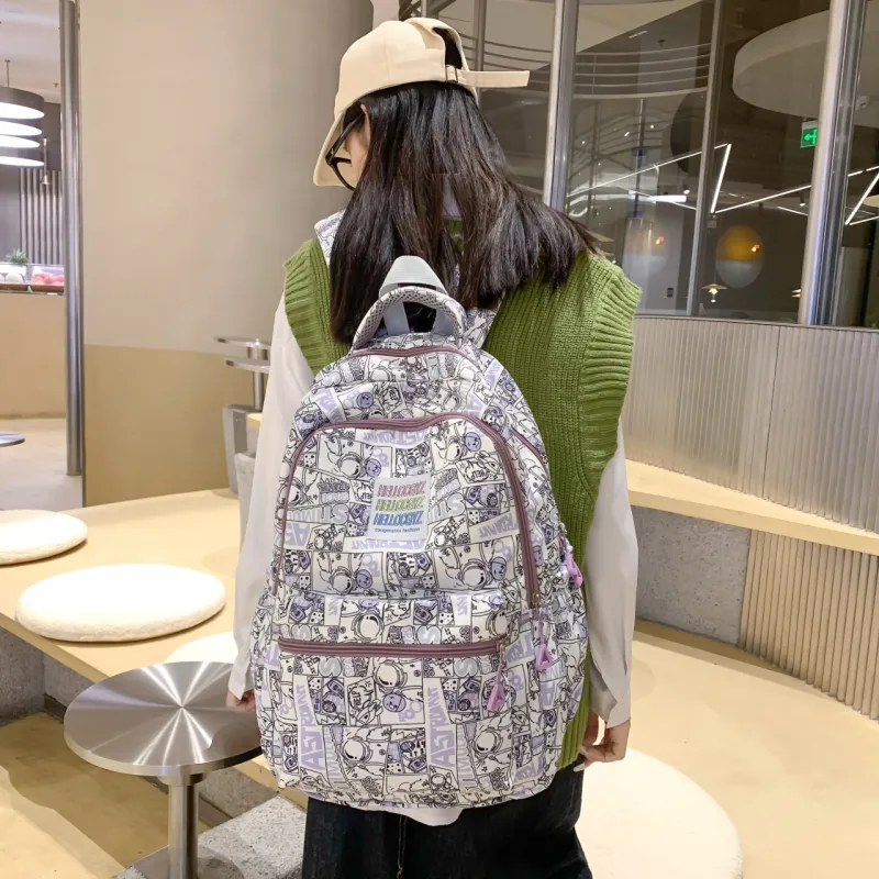 BAODIDAISHU Nylon Backpack Regular Unisex Multicolor-16