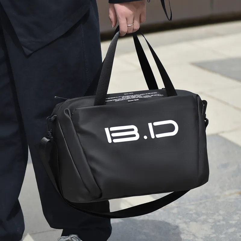 BAODIDAISHU Nylon Fabric Shoulder Bag, Crossbody Bag, Handbag Regular Men's Black-7