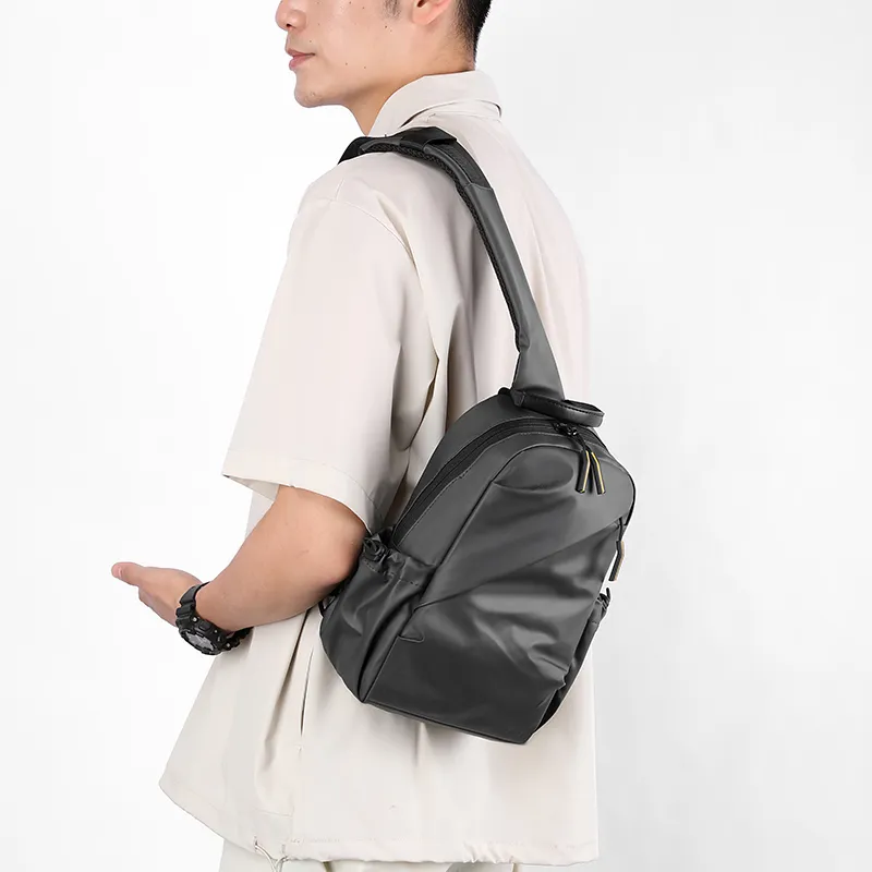 BAODIDAISHU PU Shoulder Bags Sling Bags Regular Men's Gray/Black/Blue-3