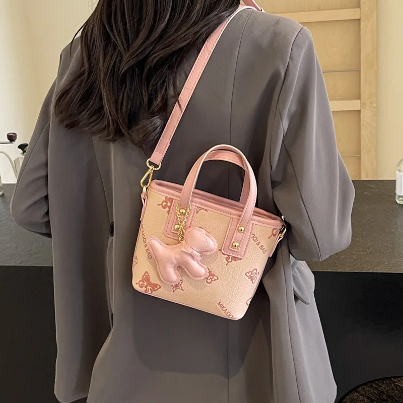 HCXK PU Crossbody Bag Regular Women's Ecru/Black/Blue/Pink-27