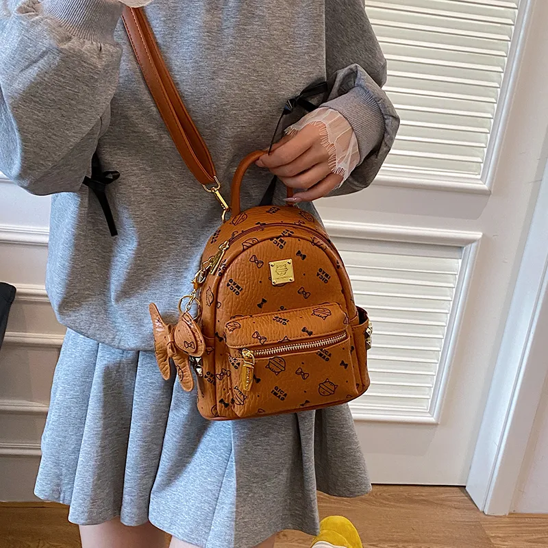 BAODIDAISHU PU Mini Backpack Women's Ecru/Brown/Pink/Beige/Yellow-34