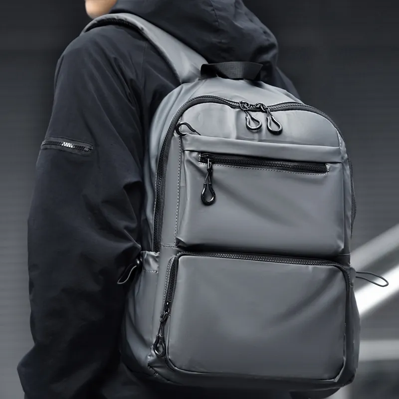 BAODIDAISHU Oxford Backpacks Regular Men's Gray/Black/Blue-5