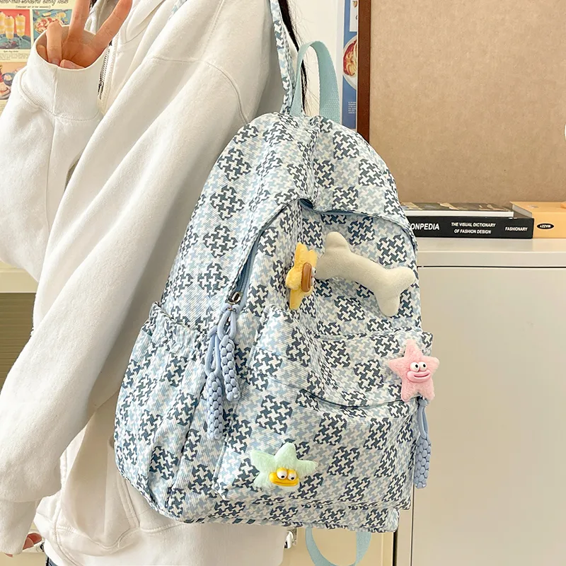 BAODIDAISHU Nylon Backpack Laptop Bags Backpacks Regular Women's Multicolor-12