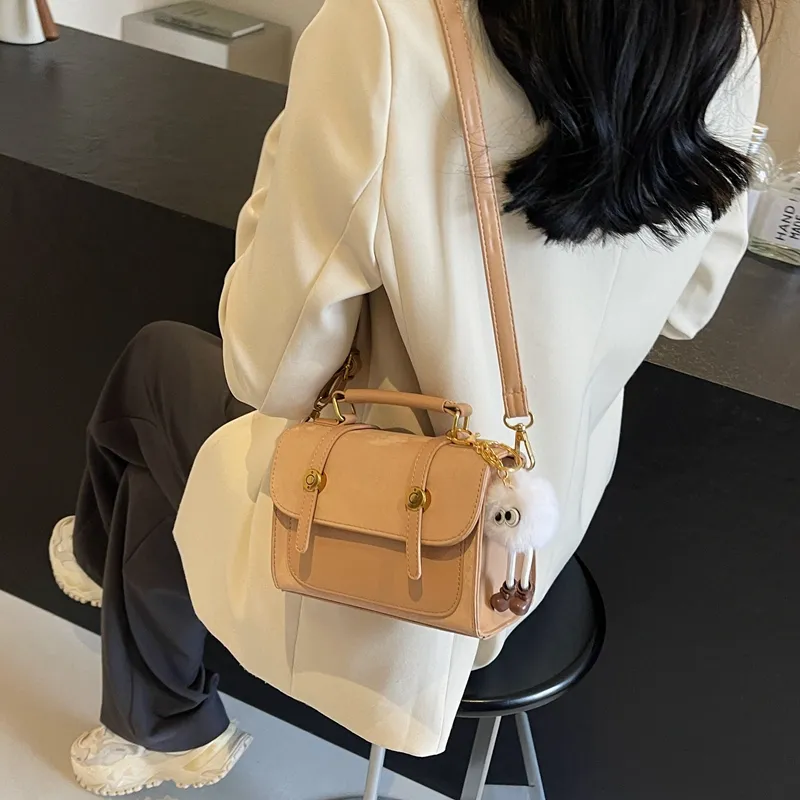 BAODIDAISHU PU Crossbody Bag Regular Women's Black Pink Khaki Ecru-24