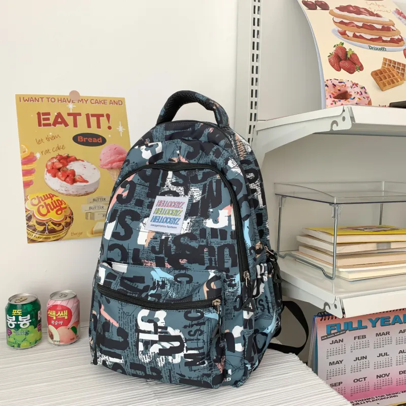 BAODIDAISHU Nylon Backpack Regular Unisex Multicolor-1