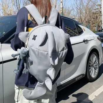 BAODIDAISHU Nylon Backpack Laptop Backpack Regular Unisex Gray/Black/White
