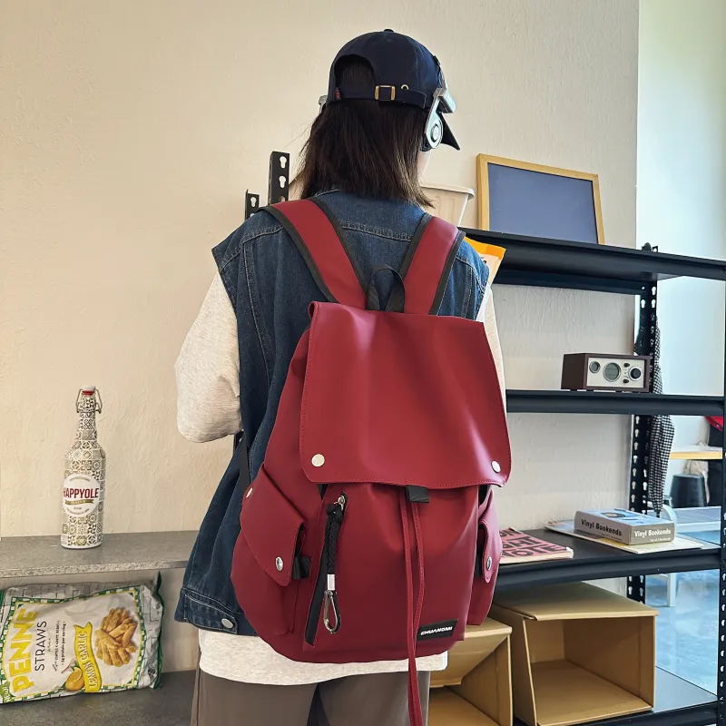 BAODIDAISHU Oxford Backpack Unisex Gray, Black, Red, Green-9