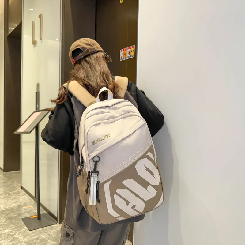 BAODIDAISHU Nylon Laptop Backpack Regular Unisex Multicolor-2