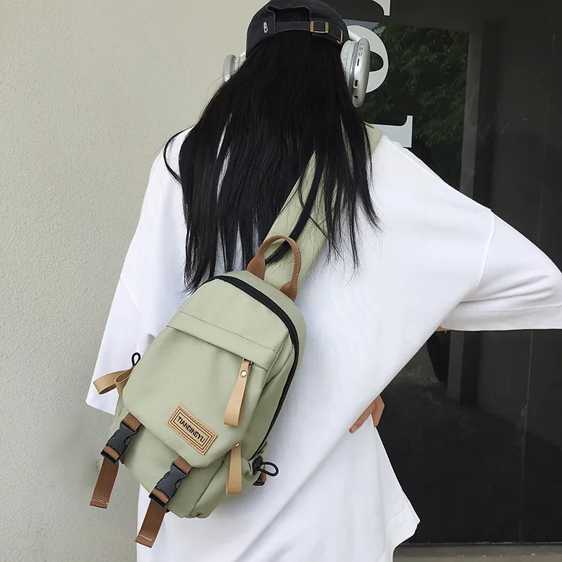 BAODIDAISHU Nylon Crossbody Bags Sling Bags Regular Unisex White/Black/Khaki/Green-12