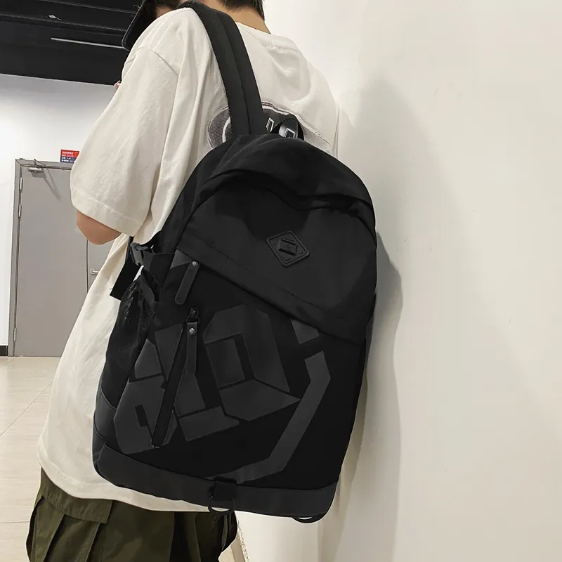 BAODIDAISHU Nylon Backpack Large Size Men's Gray/Black/Green-6